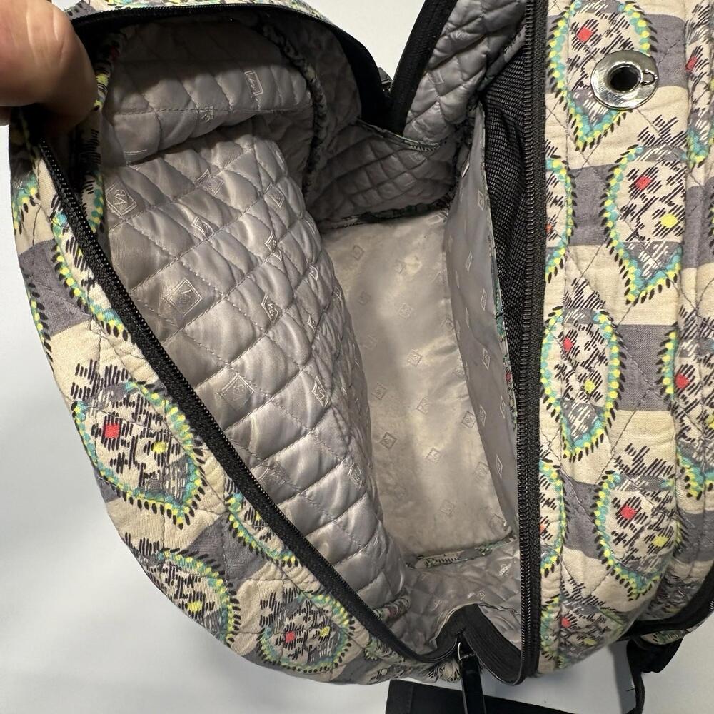 Vera Bradley Quilted Campus Backpack - Rare Pattern (Repair Opportunity) - Picture 7 of 16